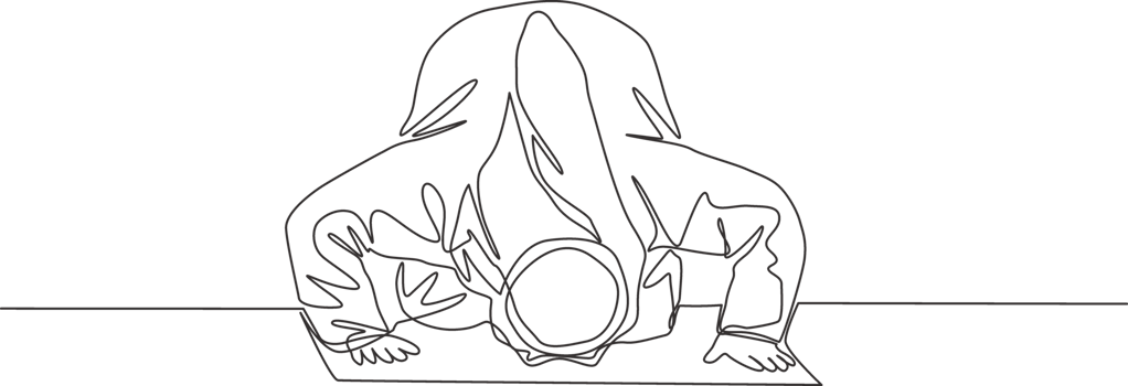 Single continuous line drawing of Quran holy book of muslim person and a tasbih, use as a reminder tools to God. Praying remember to God concept one line draw design illustration png