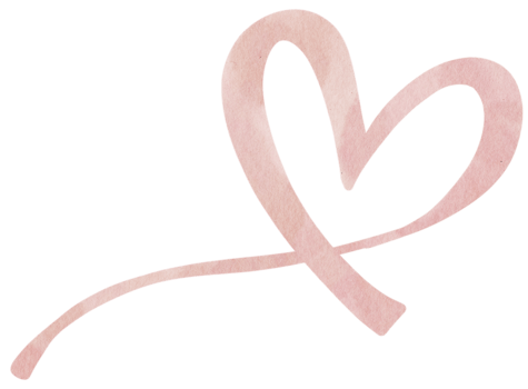 Watercolor Outline Heart. Valentine Heart Hand Painting Style png