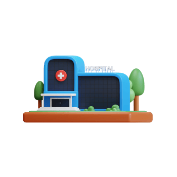 3d illustration hospital. health icon rendering png