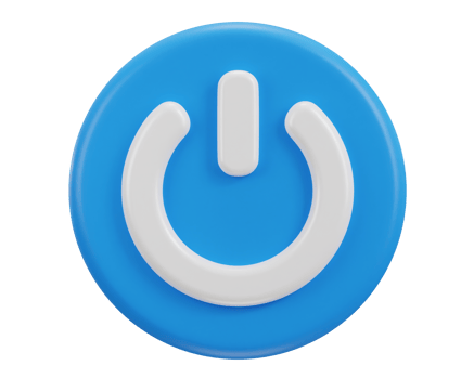 3d power button icon illustration png
