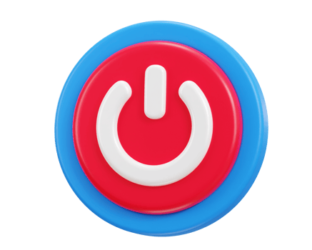 3d power off button icon illustration png
