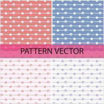 Pattern vector and background flowers pattern design