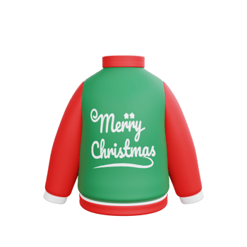 3D illustration of a Christmas sweater icon png