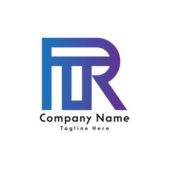 TR letter logo design icon vector