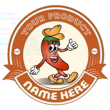 Vintage Retro Chili Mascot vector