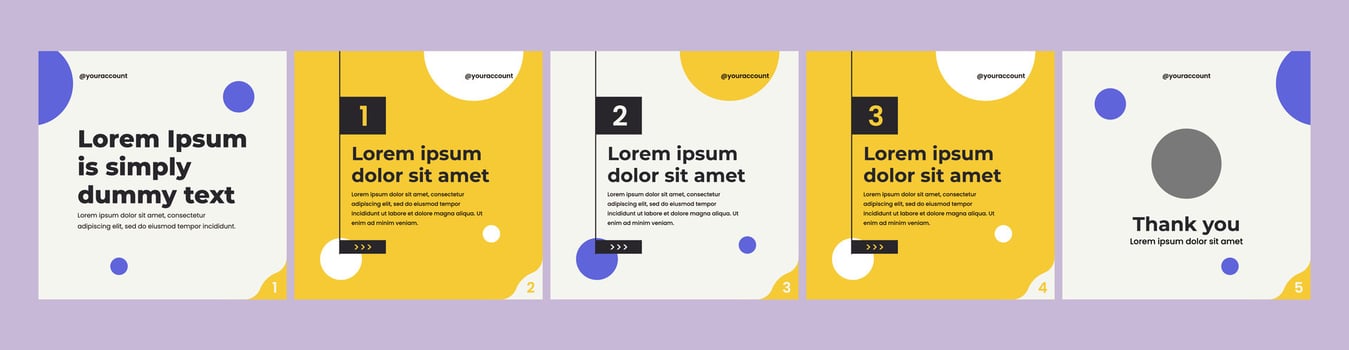 simple carousel or microblog template for social media posts vector