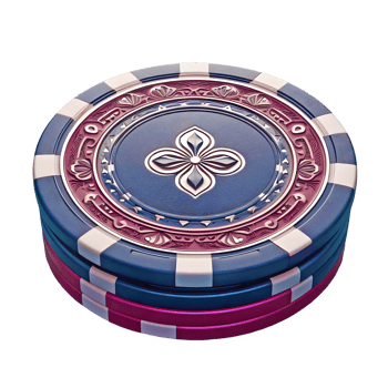 AI generated poker chips isolated on transparent background png