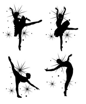 Ballerina dancer vector