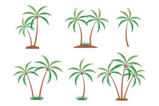 Coconut Tree Vector, Coconut Tree Illustrations, Coconut Tree clip art, Coconut Plant, Plant Silhouette, Tree Vector, Silhouette, outline vector, Summer, Summer Elements, Palm Tree, Summer holiday vector