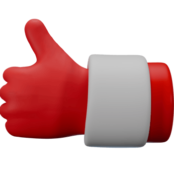 Santa claus hand sign 3D render cartoon style icon element png