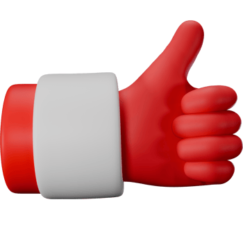 Santa claus hand sign 3D render cartoon style icon element png