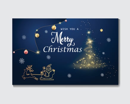 Beautiful card template Christmas theme Vector