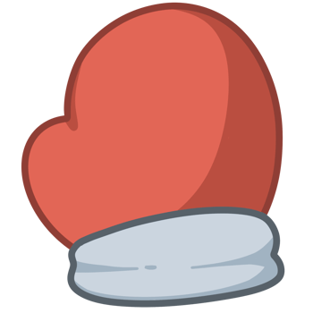 red Christmas glove so cute png