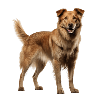 AI generated Dog standing clip art png