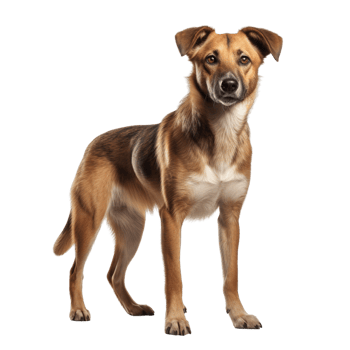 AI generated Dog standing clip art png