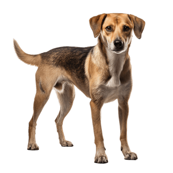 AI generated Dog standing clip art png