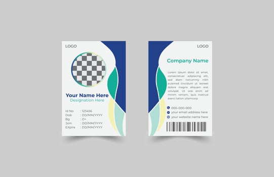 Modern Identity Card template design vector