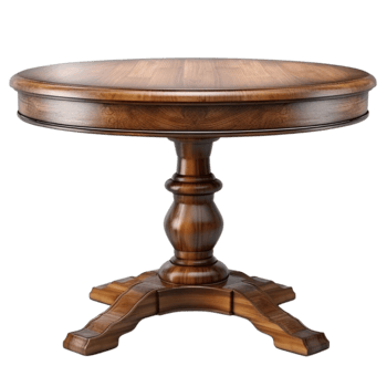 AI generated Round wooden vintage table clip art png