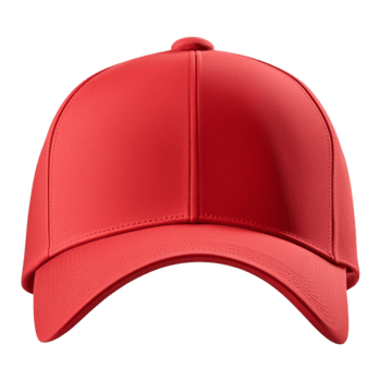 AI generated Blank Red Baseball Cap Isolated on Transparent Background png