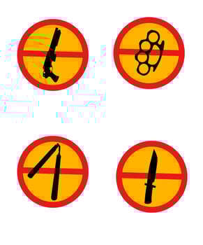 Vector collection of weapon silhouettes
