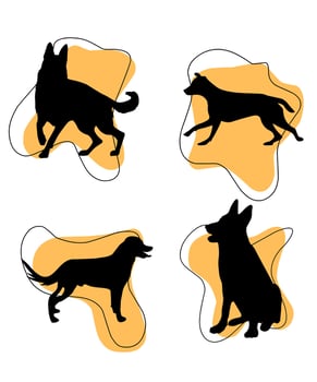 Vector Dog Silhouettes