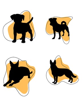 Vector Dog Silhouettes