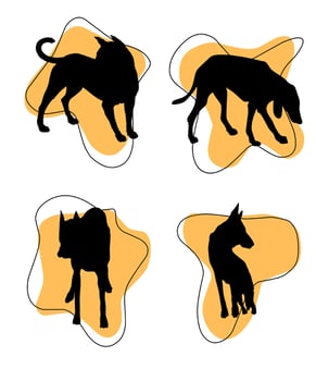 Vector Dog Silhouettes