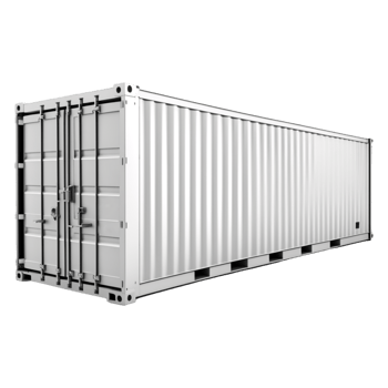 AI generated White Shipping Container Isolated on Transparent Background png