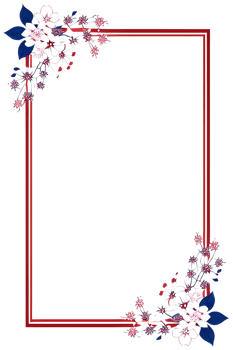 AI generated Sakura border frame, Japanese border frame PNG transparent background