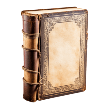 AI generated Old Closed Book Isolated on Transparent Background png