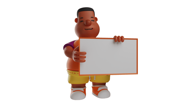 3D illustration. Smart Fat Boy 3D Cartoon Character. Fat student IS diligent and enthusiastic about learning. The sweet fat boy always shows a happy expression. 3D cartoon character png