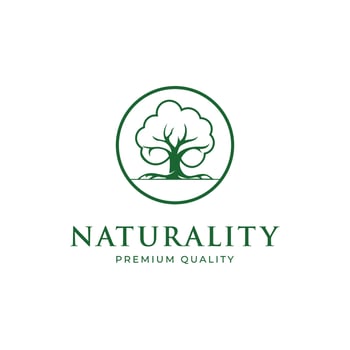 Abstract Tree of life logo icons set. Botanic plant nature symbols. vector