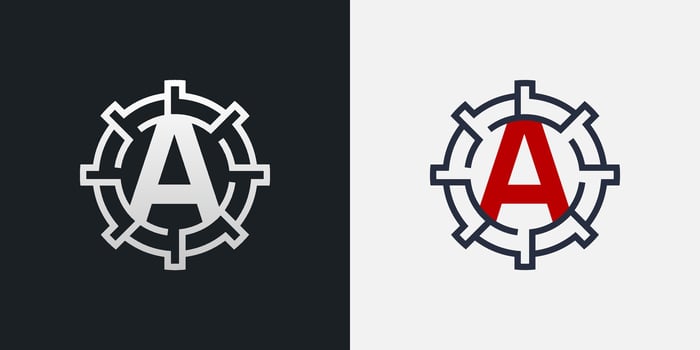 A Logo Design. Clean and Modern Letter A Logo in Round Shape vector