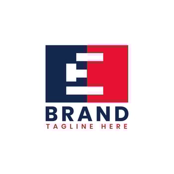 American Letter E Logo Design, Initial Political and Patriotic E Logo Template vector