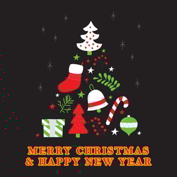 t-shirt design for Merry Christmas Holiday. Vector printable