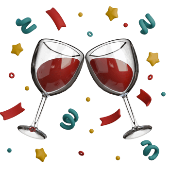 3D Icon of cheers drink png