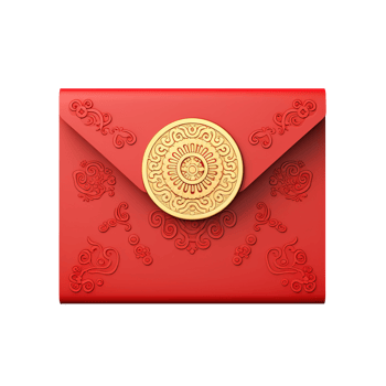 AI generated illustration of red chinese new year envelope ai generative png