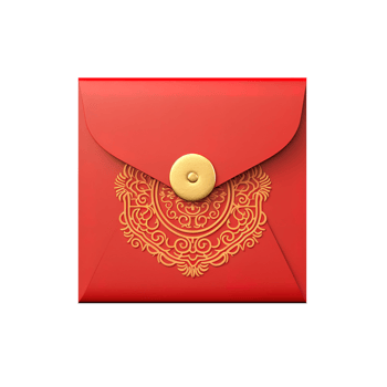 AI generated illustration of red chinese new year envelope ai generative png
