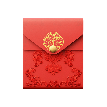 AI generated illustration of red chinese new year envelope ai generative png