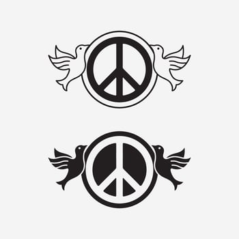 peace logo and design vector illustration concept design