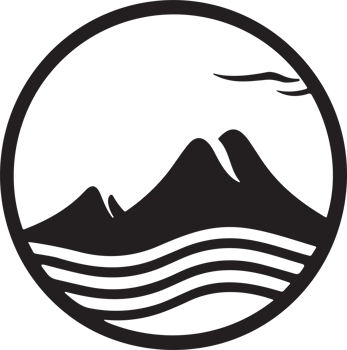 Mountain logo in tourism concept in minimal style for decoration png