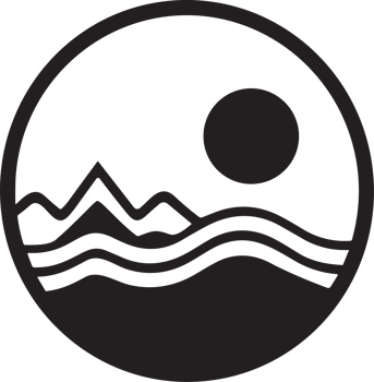 Mountain logo in tourism concept in minimal style for decoration png