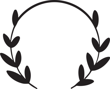 Hand drawn floral wreath logo for decoration png