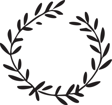 Hand drawn floral wreath logo for decoration png