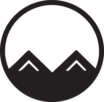 Mountain logo in tourism concept in minimal style for decoration png