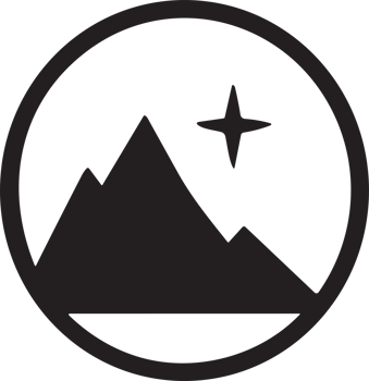 Mountain logo in tourism concept in minimal style for decoration png