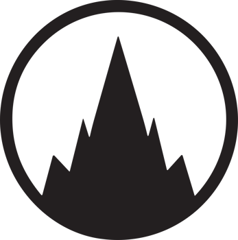 Mountain logo in tourism concept in minimal style for decoration png