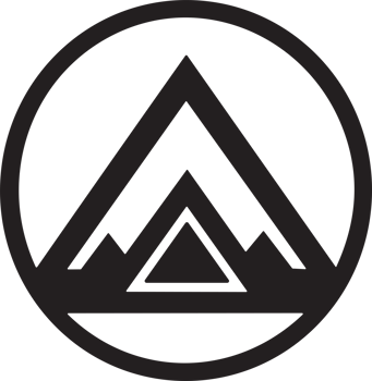 Mountain logo in tourism concept in minimal style for decoration png