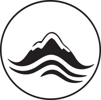 Mountain logo in tourism concept in minimal style for decoration png