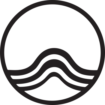 Sea or wave logo in a minimalist style for decoration png